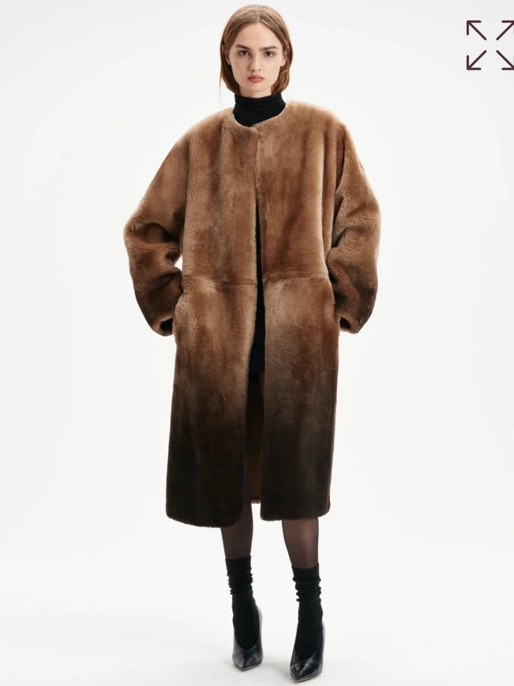 ISO SHOREDITCH SKI CLUB Iris Brae Shearling Coat